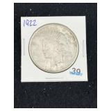 1922 Peace Silver Dollar Coin