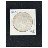 1922 Peace Silver Dollar Coin