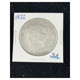 1922 Peace Silver Dollar Coin