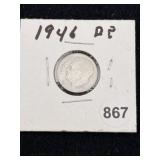 1946 Roosevelt Dime Coin