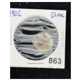 1902 Mercury Dime Coin