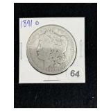 1891 O Morgan Silver Dollar Coin