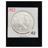1922 Peace Silver Dollar Coin