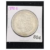 1890 O Morgan Silver Dollar Coin
