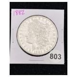 1882 Morgan Silver Dollar Coin