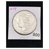 1878 Morgan Silver Dollar Coin
