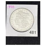 1890 Morgan Silver Dollar Coin