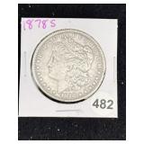 1878 S Morgan Silver Dollar Coin