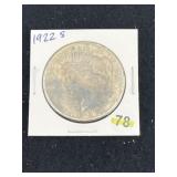 1922 S Peace Silver Dollar Coin