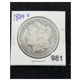 1899 O Morgan Silver Dollar Coin