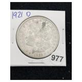 1921 D Morgan Silver Dollar Coin