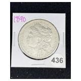 1890 Morgan Silver Dollar Coin