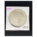 1890 Morgan Silver Dollar Coin