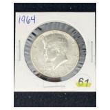 1964 Kennedy Half Dollar Silver Coin