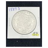 1887 S Morgan Silver Dollar Coin