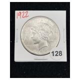 1922 Peace Silver Dollar Coin