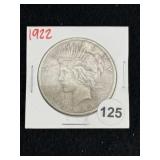 1922 Peace Silver Dollar Coin