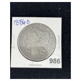 1886 O Morgan Silver Dollar Coin