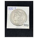 1882 S Morgan Silver Dollar Coin