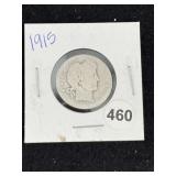 1915 Barber Quarter Coin