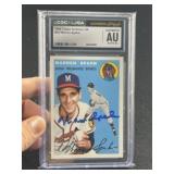 1994 Topps Warren Spahn Hand Signed Authentic Auto