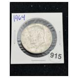 1964 Kennedy Half Dollar Silver Coin