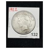 1922 Peace Silver Dollar Coin