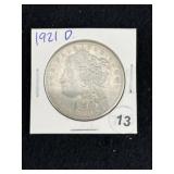 1921 D Morgan Silver Dollar Coin
