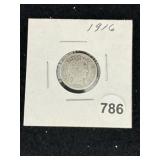 1916 Barber Dime Coin
