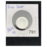 1/10th Fine Silver Coin
