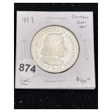 1893 Columbus Expo Half Dollar Silver Coin