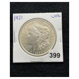 1921 UNC Morgan Silver Dollar Coin