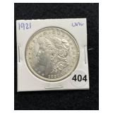 1921 UNC Morgan Silver Dollar Coin