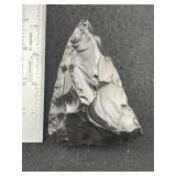 Obsidian Chipped Blade Indian Artifact Arrowhead