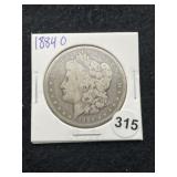 1884 O Morgan Silver Dollar Coin
