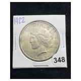 1922 Peace Silver Dollar Coin