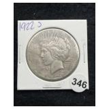 1922 S Peace Silver Dollar Coin