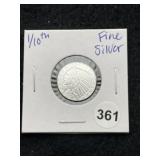 1/10th Fine Silver Coin