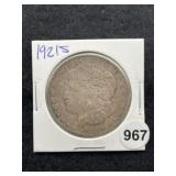 1921 S Morgan Silver Dollar Coin