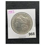 1882 Morgan Silver Dollar Coin
