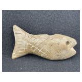 Fish Effigy Stone Pipe Indian Artifact Arrowhead