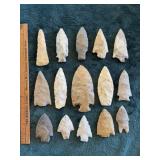 Group of Exceptionally Nice Arrowheads from Arkans
