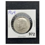 1964 Kennedy Half Dollar Silver Coin