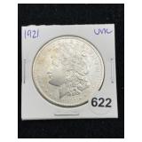 1921 UNC Morgan Silver Dollar Coin