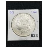 1921 UNC Morgan Silver Dollar Coin