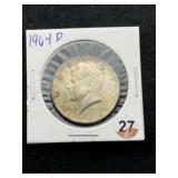1964 D Kennedy Half Dollar Silver Coin