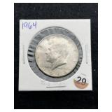 1964 Kennedy Half Dollar Silver Coin