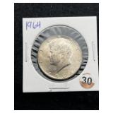 1964 Kennedy Half Dollar Silver Coin
