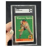 1958 Topps Warren Spahn Baseball Card