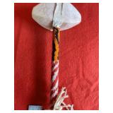 War Club with Beaded Handle Indian Artifact Arrowh